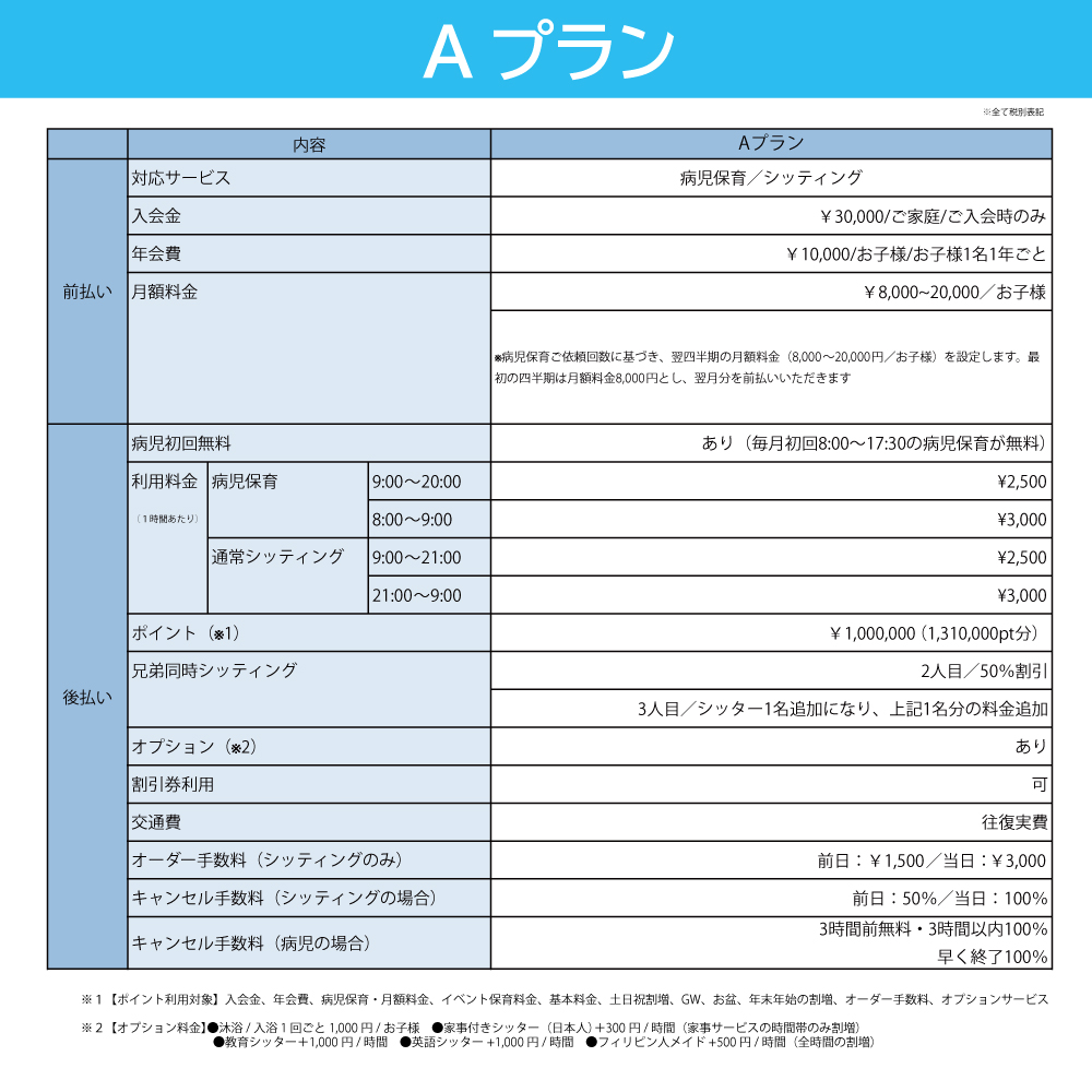 Aプラン内容