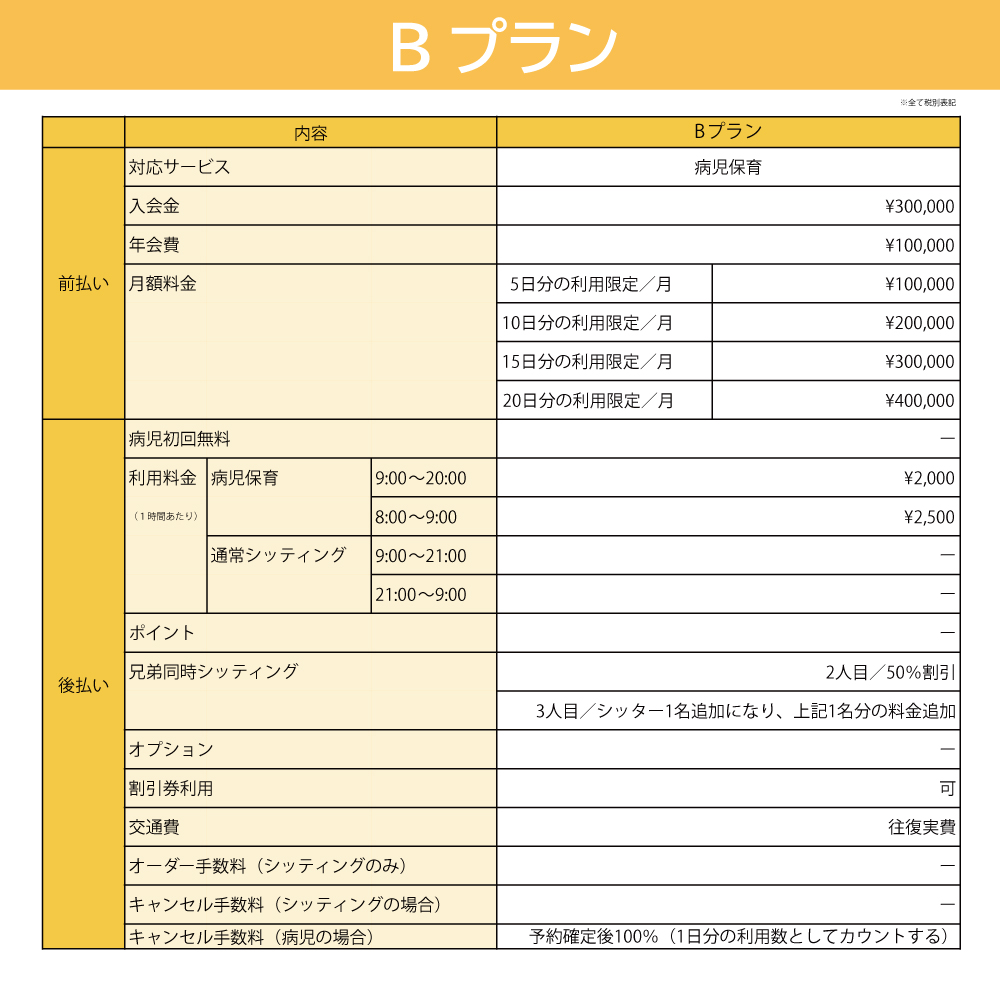 Bプラン内容