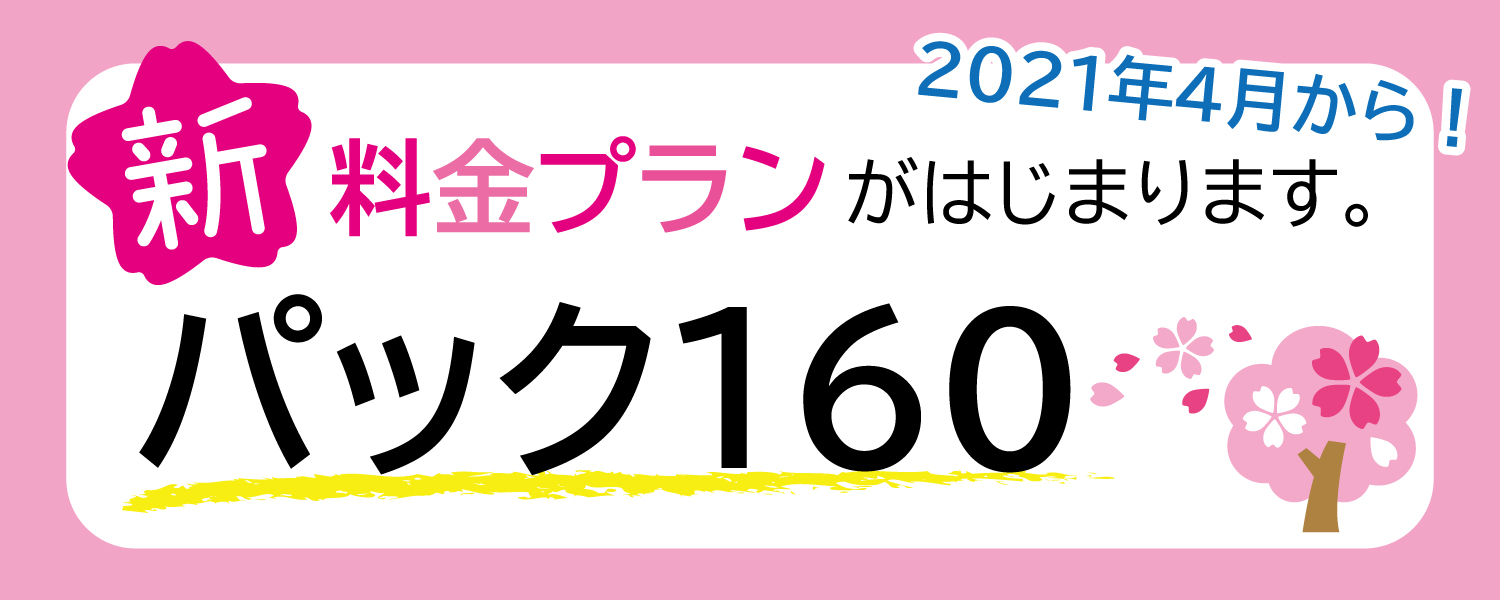 料金プラン　パック160